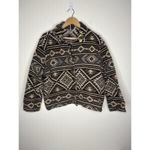 Chicos Design Size 2 US L Vintage Blazer Southwestern Tapestry Jacket Aztec Boho